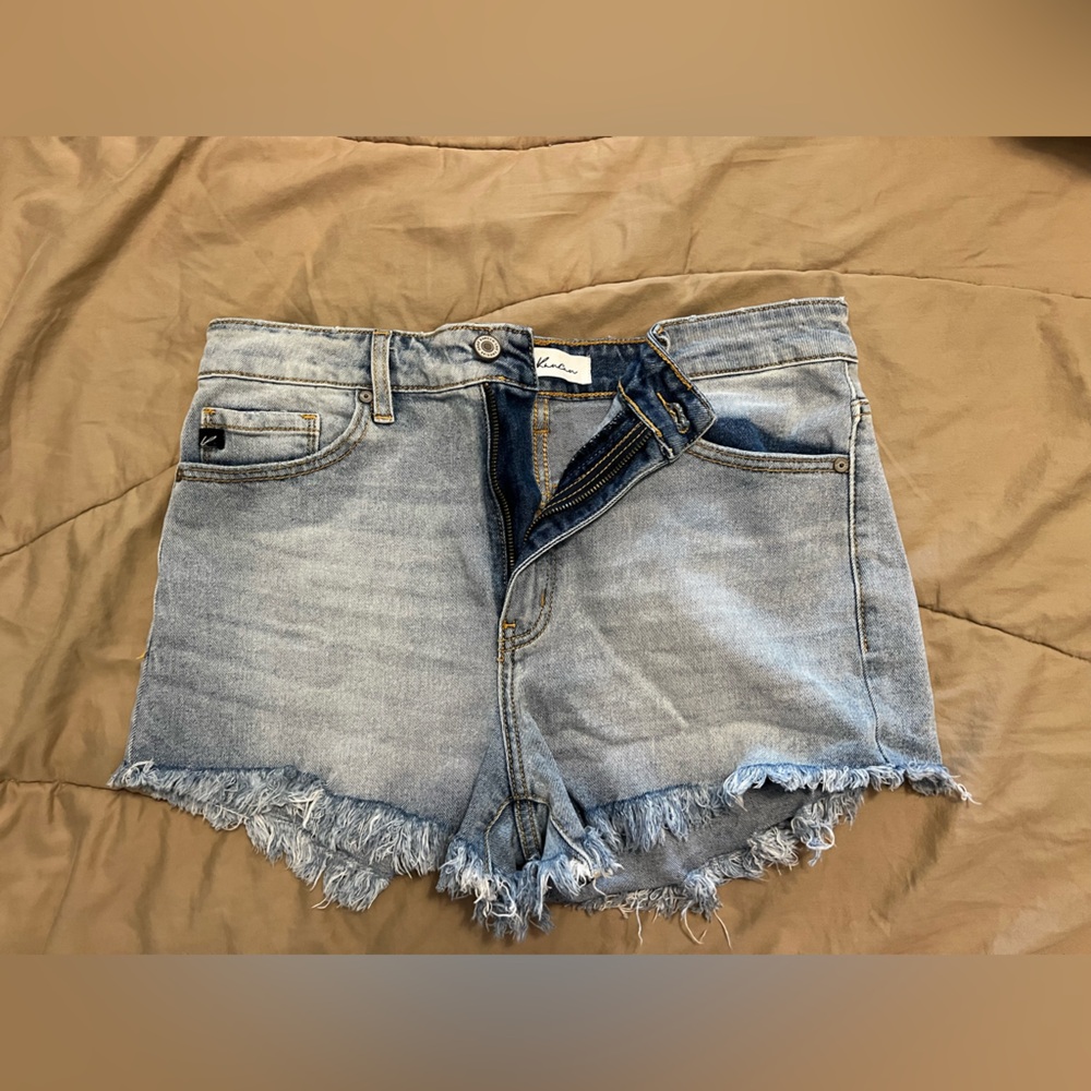 KanCan Blue Distressed Jean Shorts
